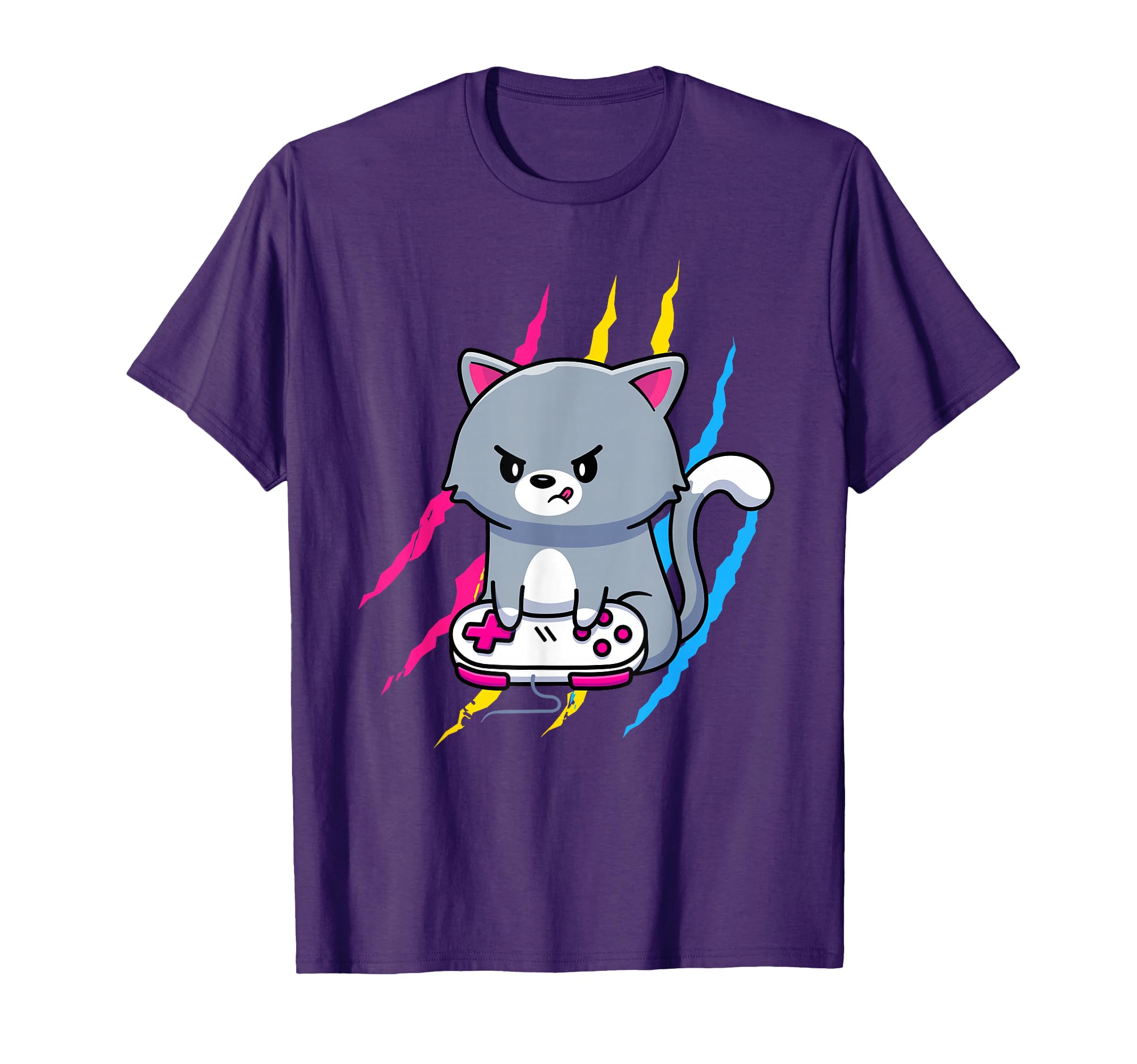 Pansexual Gaymer Geek Pride LGBT Video Game Lover Gift Cat T-Shirt for Men Women