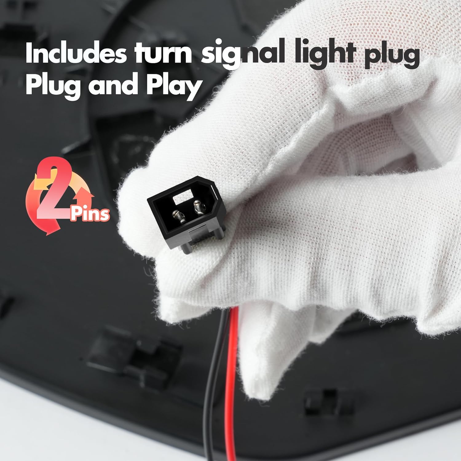 Passenger Side Mirror Replacement for 2014-2017 Chevy Silverado 1500 2500HD 3500HD, 2015 2016 2017 GMC Sierra 1500 2500 HD 3500 HD - Mirror Glass with Turn Signal, Right Heated, GM1325146