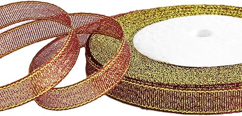 Miniatura 8 de Cinta negra y plateada con purpurina de 1 pulgada x 25 yardas, cintas de tela metálica brillante, cinta negra brillante para envolver regalos