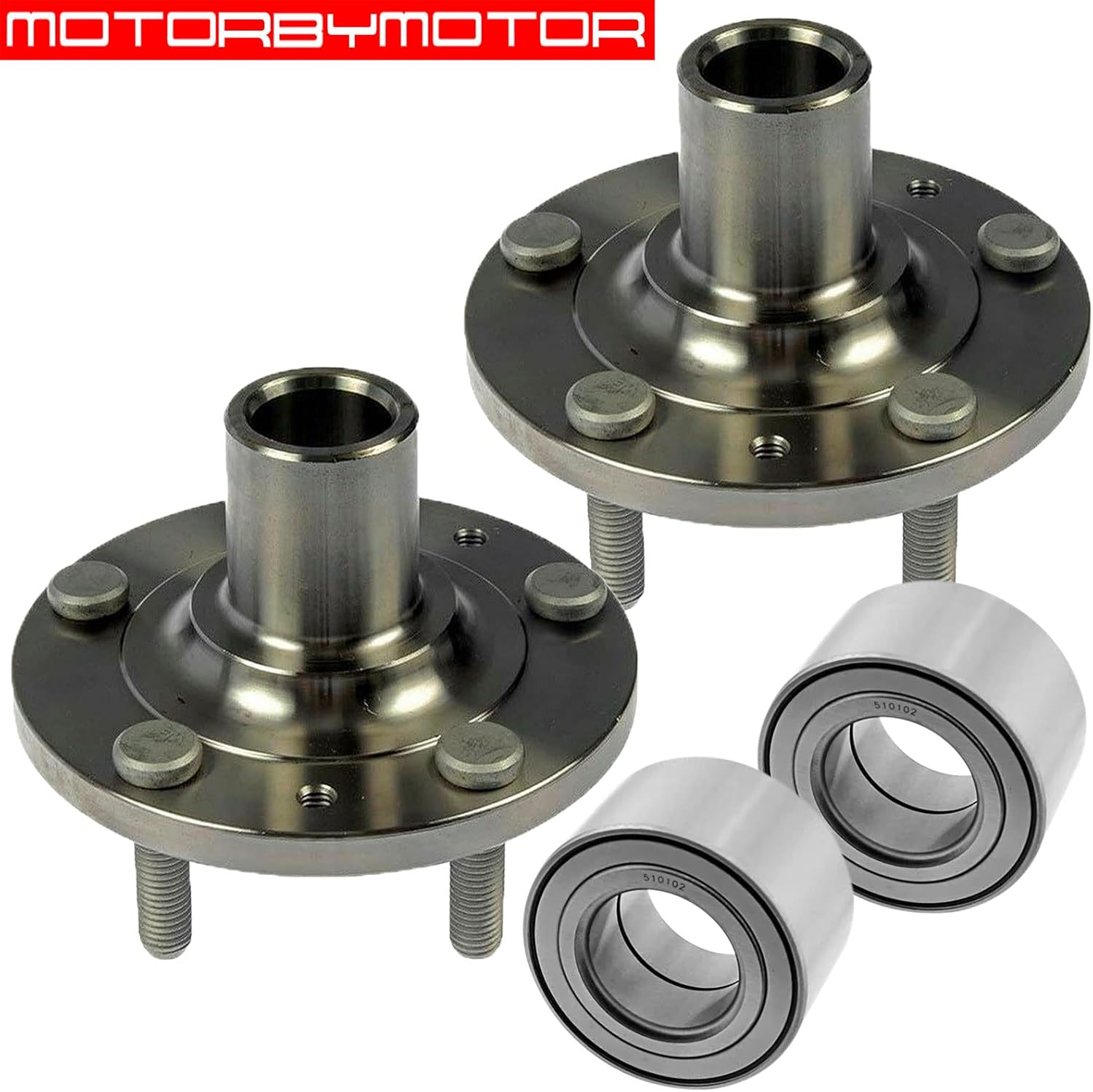 MotorbyMotor 2PK 930-551 Front Wheel Bearing and Hub Assembly 2WD with 5 Lugs Fits for 2009-2013 Mazda 6 (2.5L L4 Sedan Models) Heavy Duty Hub Bearing -2WD, 510102