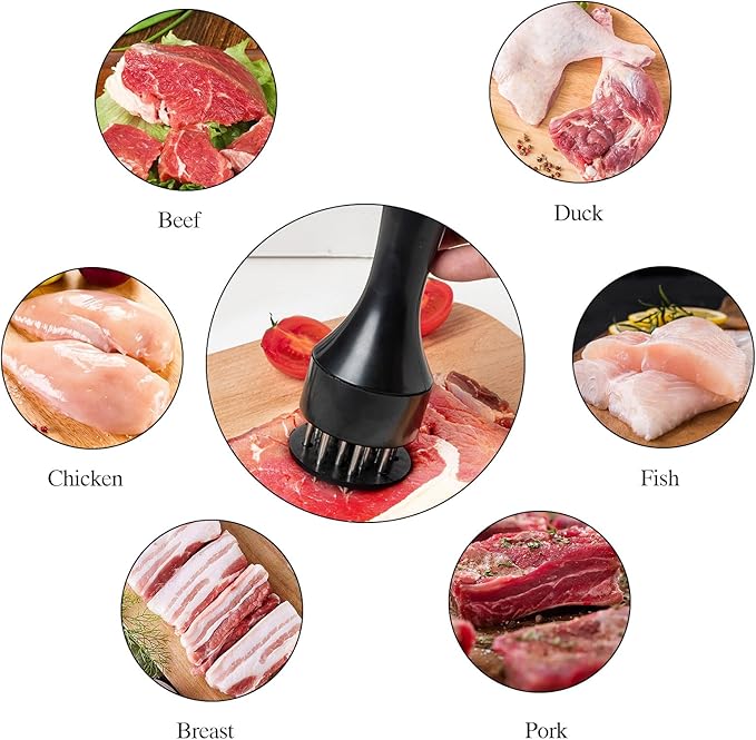 Ablandador de Carne de Acero Inoxidable 21 Pines miniatura 6