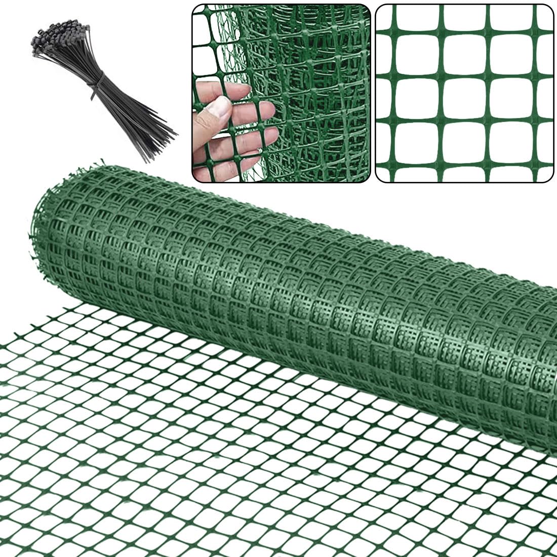 Barrière d'animal pour chien et protection du potager en rouleau vert 20m