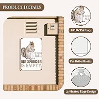 Vista 5 de Señales de metal con texto en inglés "Squirrel Excuse Me Your Birdfeeder Is Empty" ("Squirrel Excuse Me Your Birdfeeder Is Empty")
