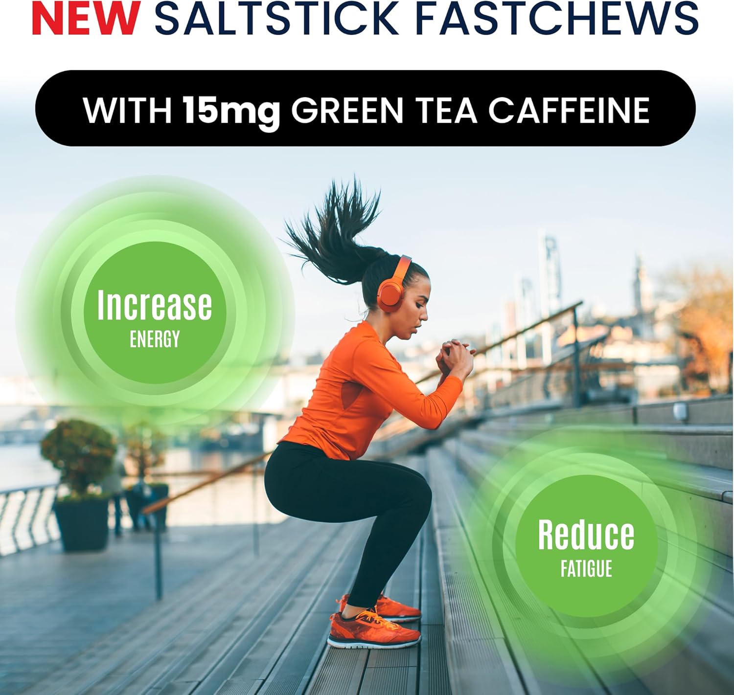 SaltSti Electrolyte FastChews with Caffeine - 60 Citrus Burst Chewable