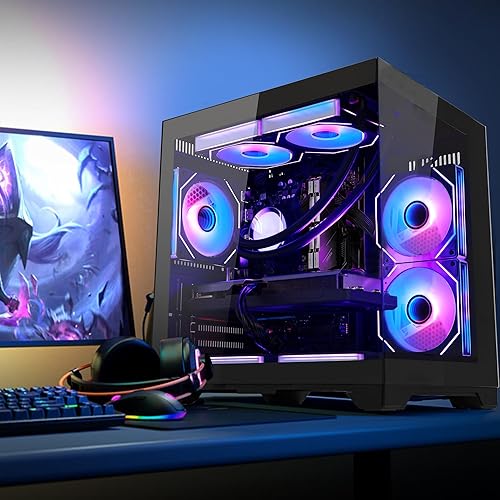 Miniatura 2 de PC de escritorio para juegos -AMD Ryzen 7 5700X 3.4 GHz -GeForce RTX 5060 8GB -16GB DDR4 RAM -1TB M.2 SSD -9.449 in AIO Refrigerado por agua y Negro