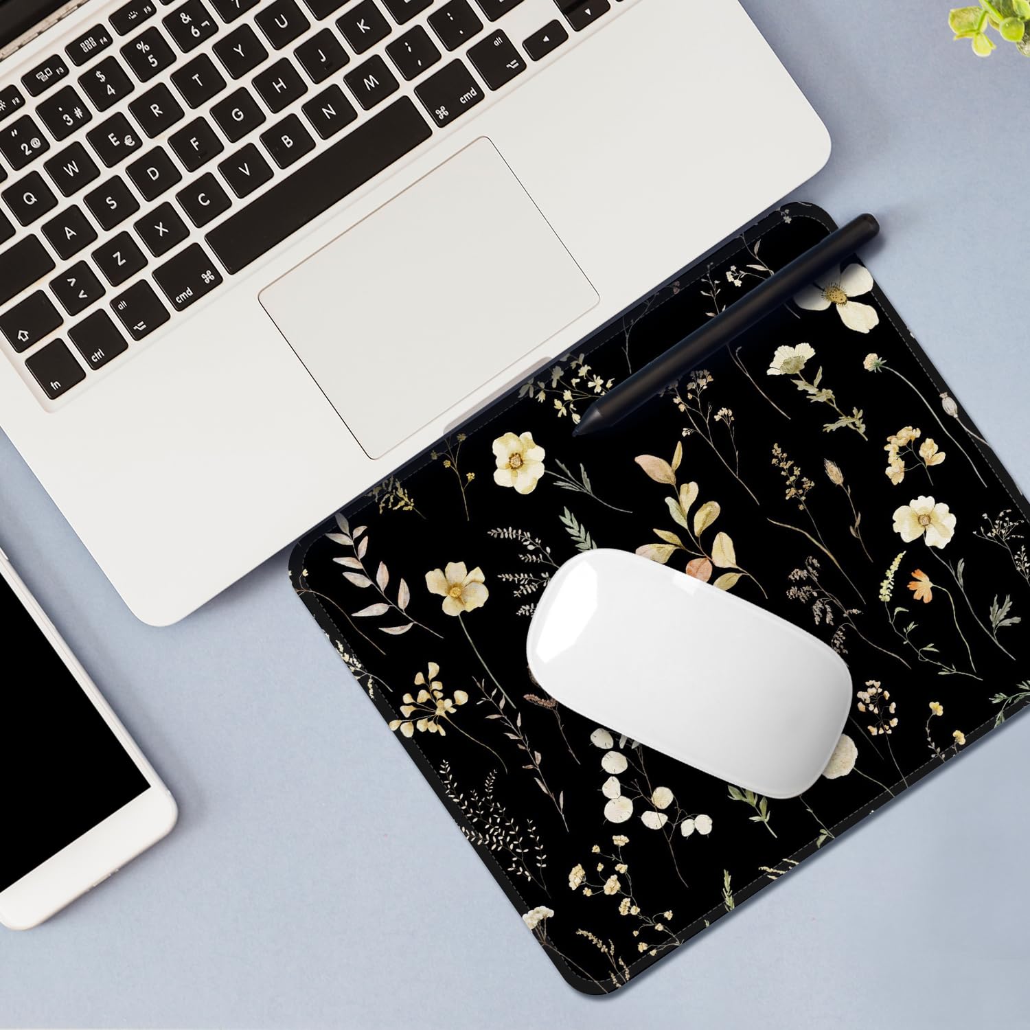 Square Mouse Pad With Stitched Edge, Premium Mousepad Washable Cloth Computer Mouse Pad Non Slip Rubber Base Mouse Pads Computers Laptop Mouse 9 25x7 75x0