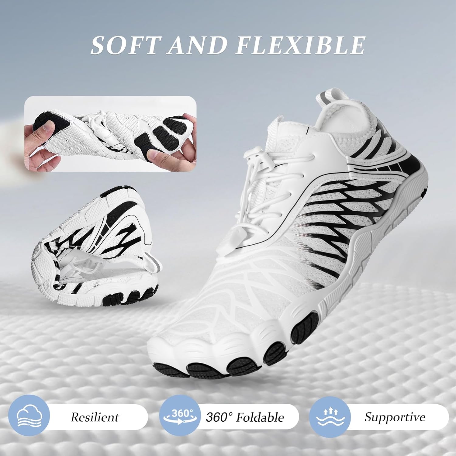 Jmzb Barefoot Shoes for Women & Men, Grounded Walking Hiking Barefoot Shoes, Wide Toe Box Non-Slip Water Athletic Footwear, Comfortable Vitality Barefoot Footwear, Trail Running Sneakers Unisex - Image 3