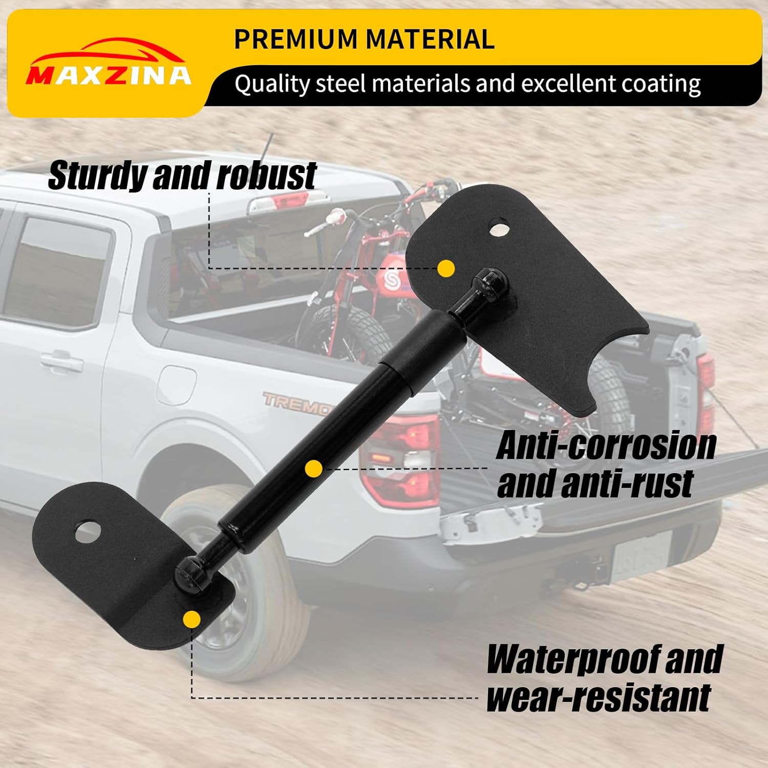 Tailgate Mat Bundle with 2022-2026 Ford Maverick Tailgate Assist Tailgate Shock Damper Tailgate Liner for 2024 Maverick Accessories