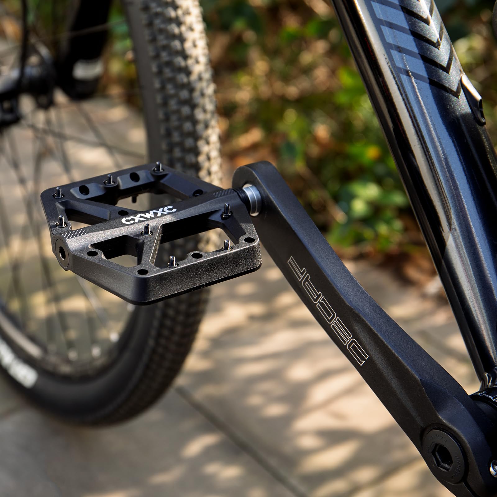 CXWXC Pedales de bicicleta de montaña, pedales de bicicleta de fibra de nailon ligeros, pedales de plataforma para bicicleta de montaña BMX de 9/16 pulgadas