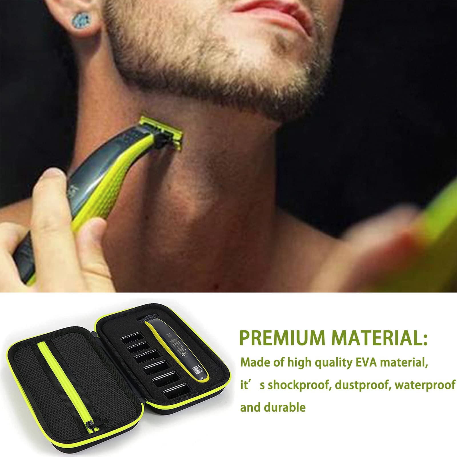 Shaver Storage Bag Case Compatible for Philips Norelco OneBlade Trimmer, Travel Box Organizer for QP2520 QP2525 QP2530 QP2570 QP2620 QP2630 Models 4