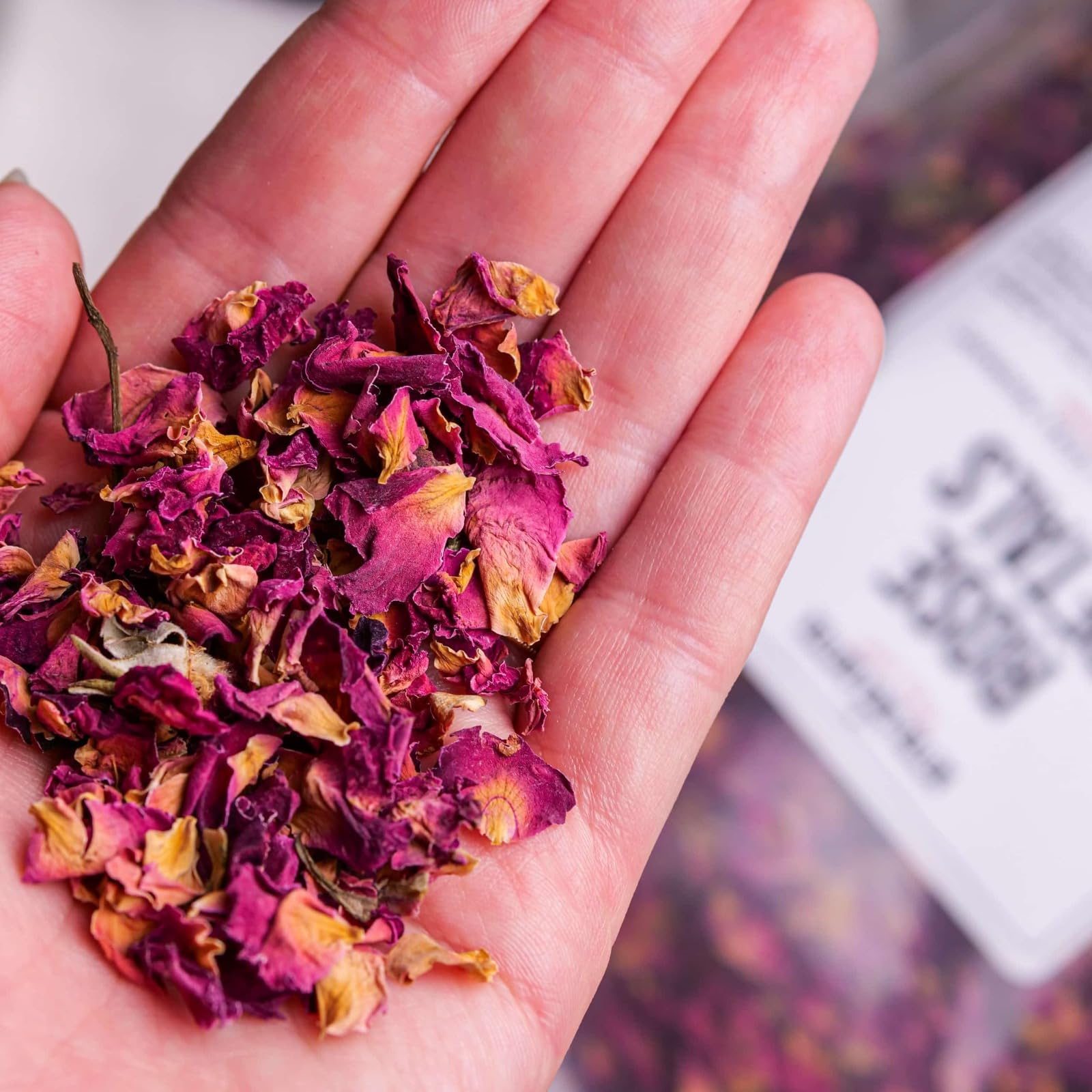 Naturally Dried Rose Petals for crafting, potpourri, bath bombs, tea, herbal medicines, rose syrup, oil infusion, Table decoration, Dream pillow, Wedding confetti & special occasions (20, Grams)