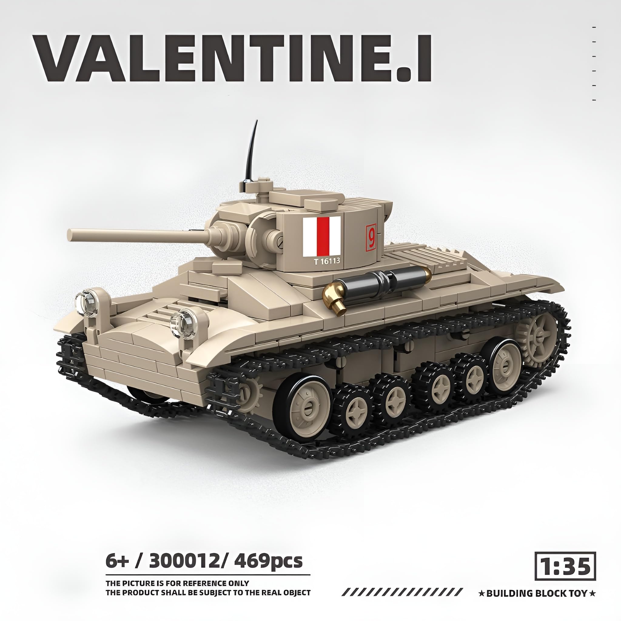 Military Tank Building Blocks Set, 469PCS 1:35 British Infantry Tank MKIII Bricks Kit - Image 2