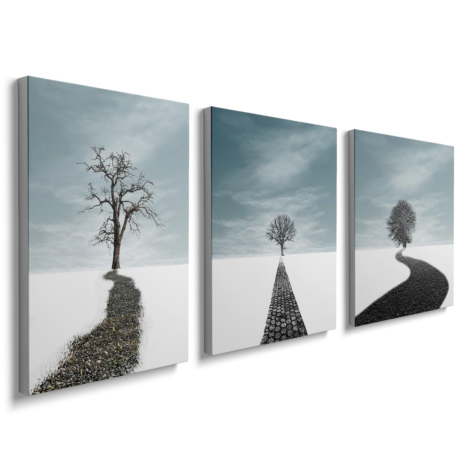 prinfantasy Prints for Walls Set of 3 Abstract Wall Art Framed Poster for Bedroom Living Room Bathroom Home House Decoration