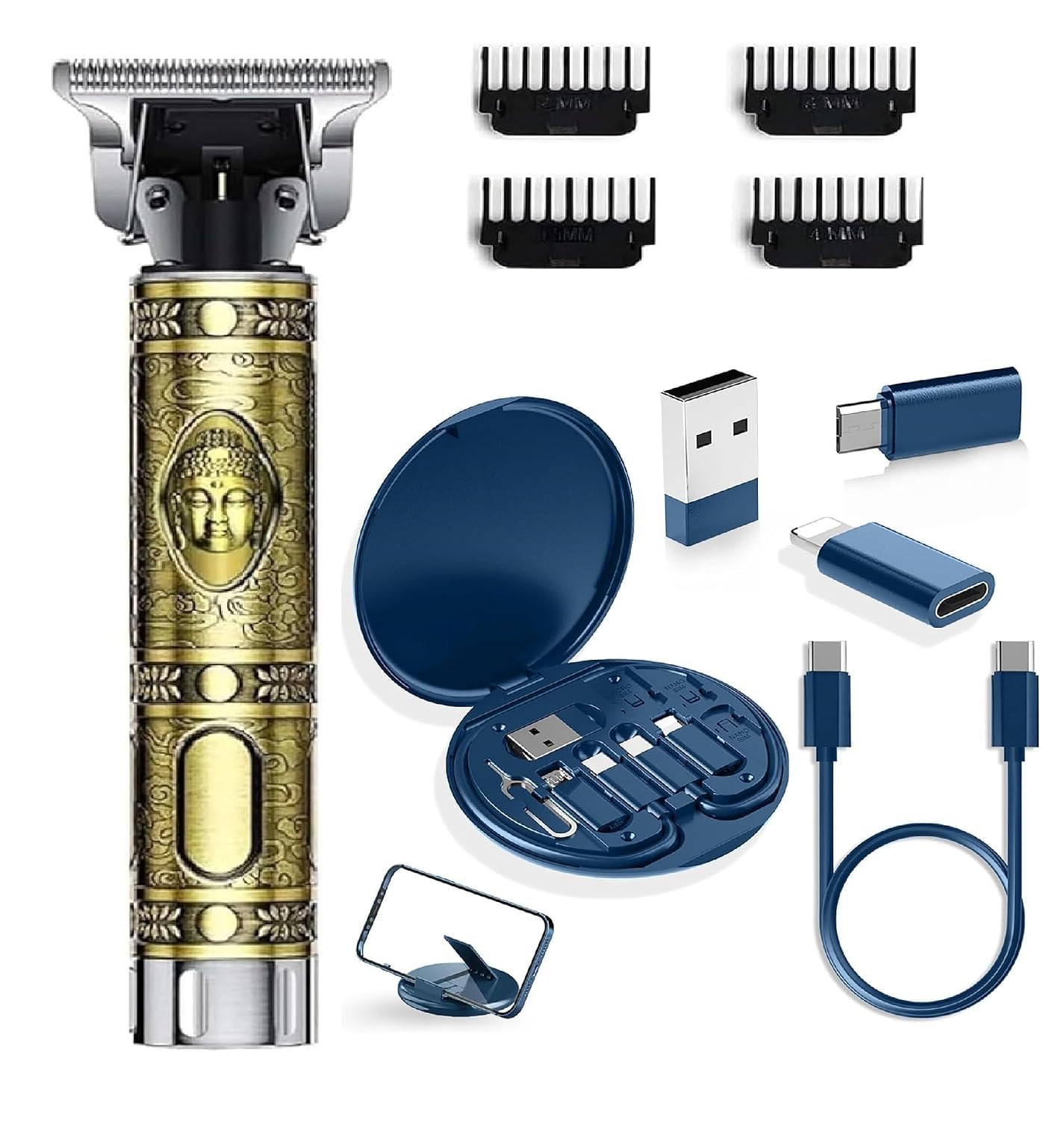 Hair Trimmer Electric Machine Adjustable Blade Clipper With Usb cable set for men Professional COMBO Offer-image-23