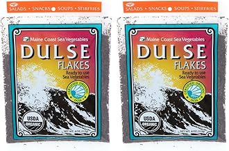 Organic Dulse Flakes | Seaweed Snacks | Rich in Iodine, Protein & Minerals | Harvested from North Atlantic | Great for Salads, Soup & Smoothies | 4 oz (Pack of 2)