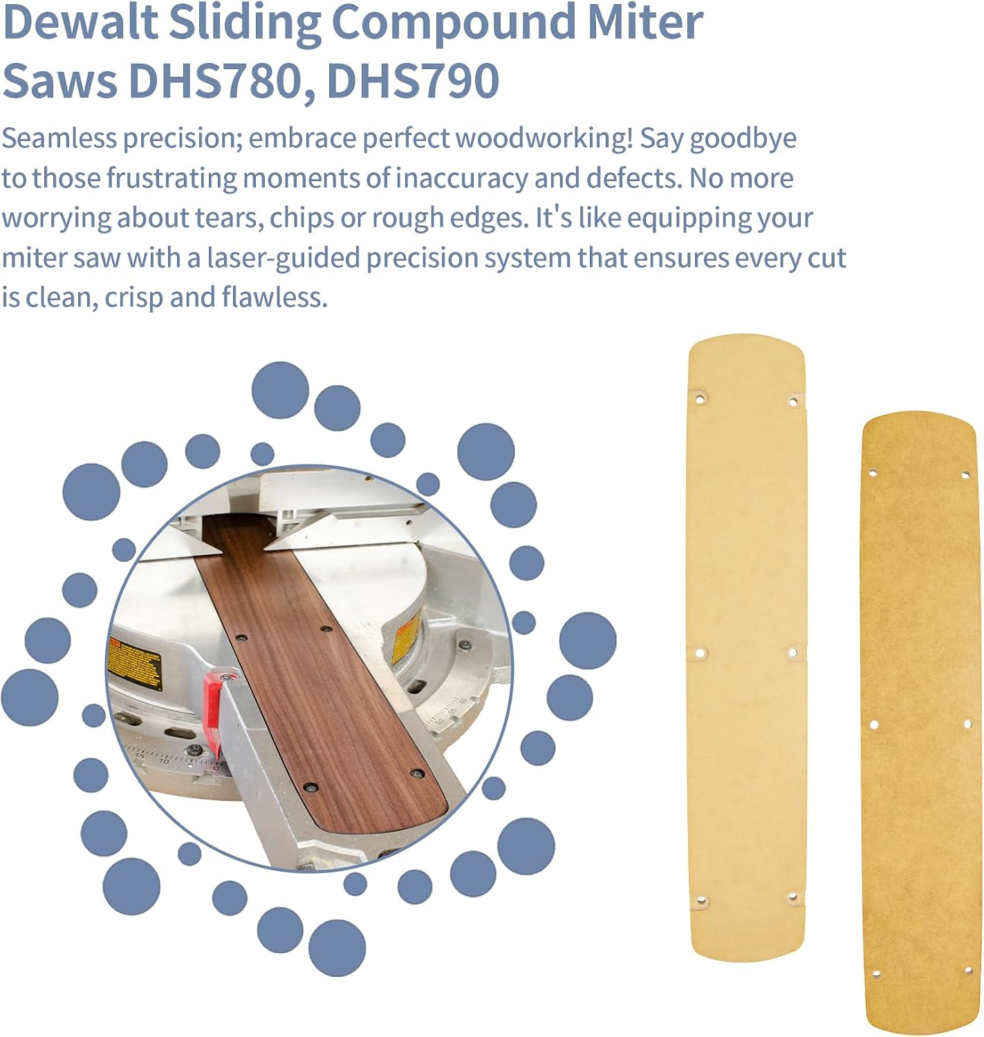 Zero Clearance Insert Compatible with Sliding Compound Miter Saws DHS790, DHS780, DWS779, DWS782