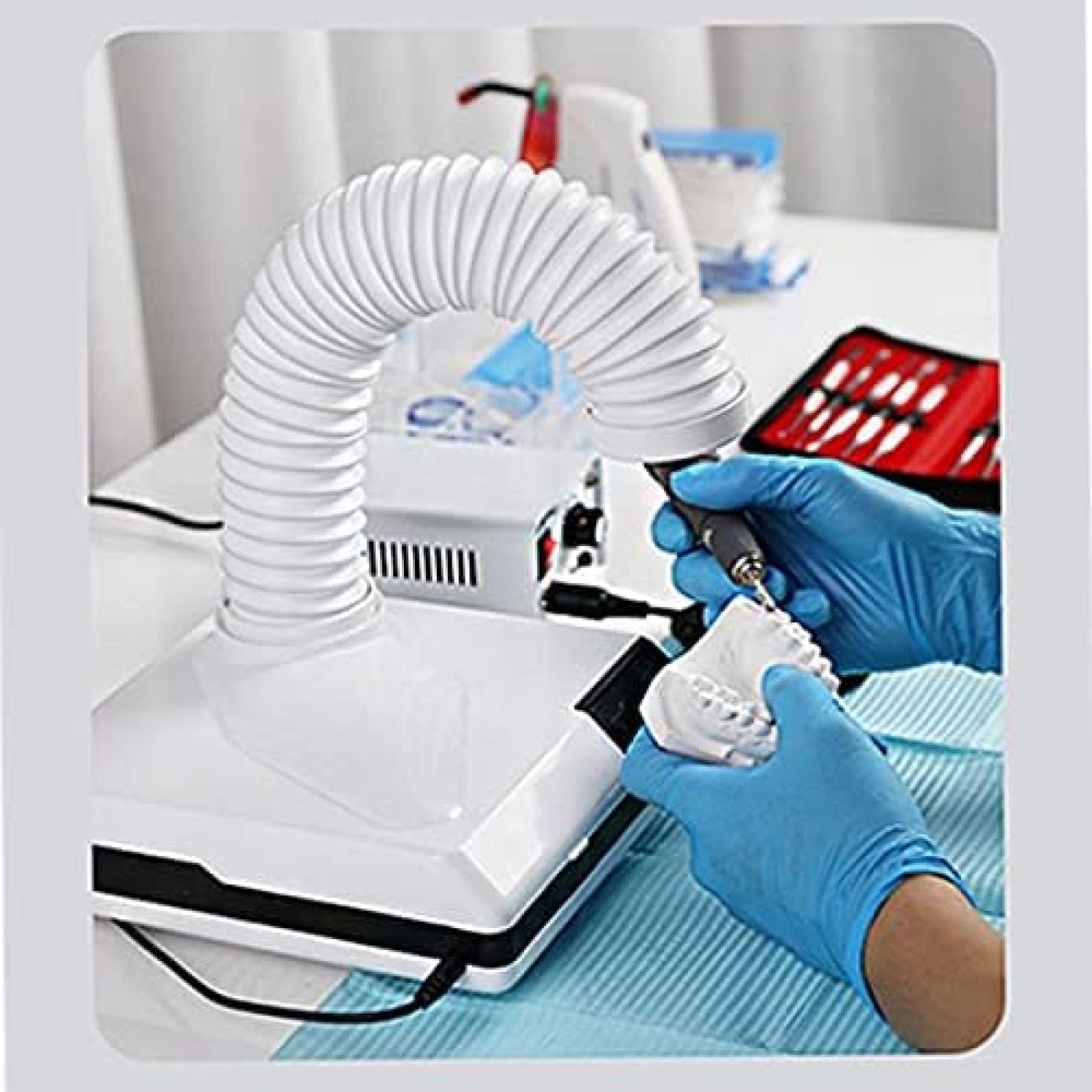 Odsysanie Kurzu Do Polerowania Zębów, Środek Do Czyszczenia Blatów Dentystycznych, Odkurzacz Do Paznokci - Wentylator/lampa LED/rura Teleskopowa, Do Laboratorium Dentystycznego I Salonów Paznokci,