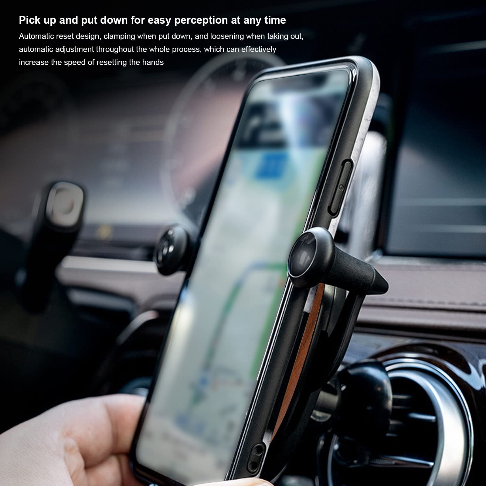 Ejoyous Supporto per Telefono per Auto, Supporto per Telefono per Presa d'aria in Silicone ABS per Smartphone da 4,5 a 6,5 ​​pollici, Rotazione di 360 Gradi, Visualizzazione Orizzontale Verticale