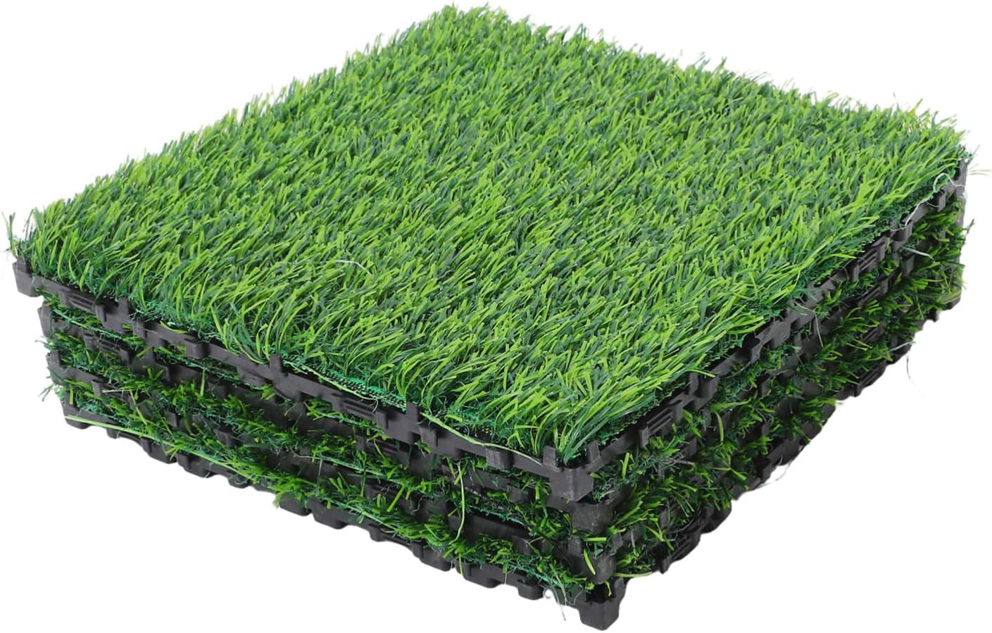 jojofuny 4pcs Artificial Grass Turf Mat for Dogs Synthetic Lawn Rug for Indoor and Outdoor Use Low Maintenance Fake Grass Patch for Patios Playgrounds and Pet Potty Training