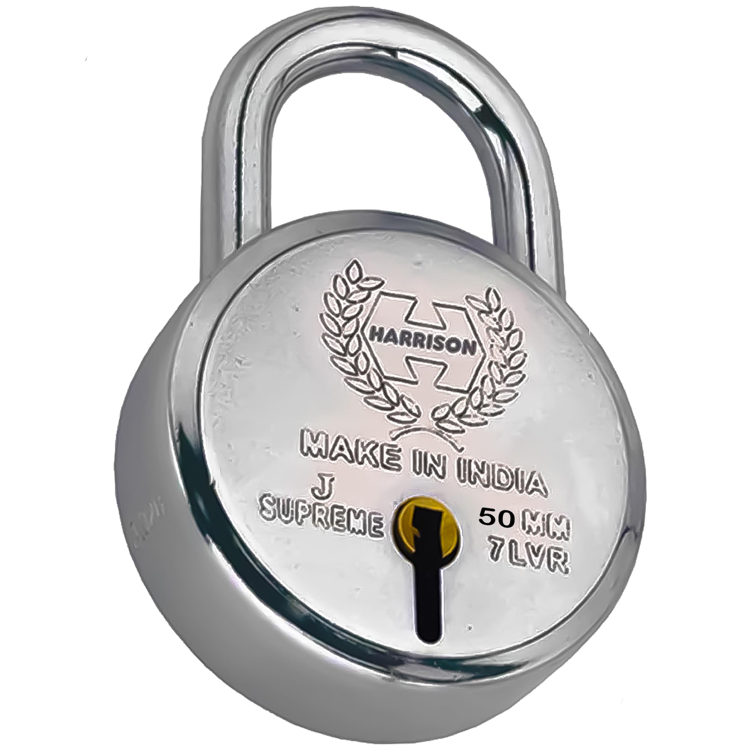 Harrison Padlocks/Round Padlock 65mm 7 Lever with 3 Keys J-SUPREME-072 Pack of 1/Padlock, Padlocks, Locks for Home, Locks for Main Door, gate Lock — Amazon image 2