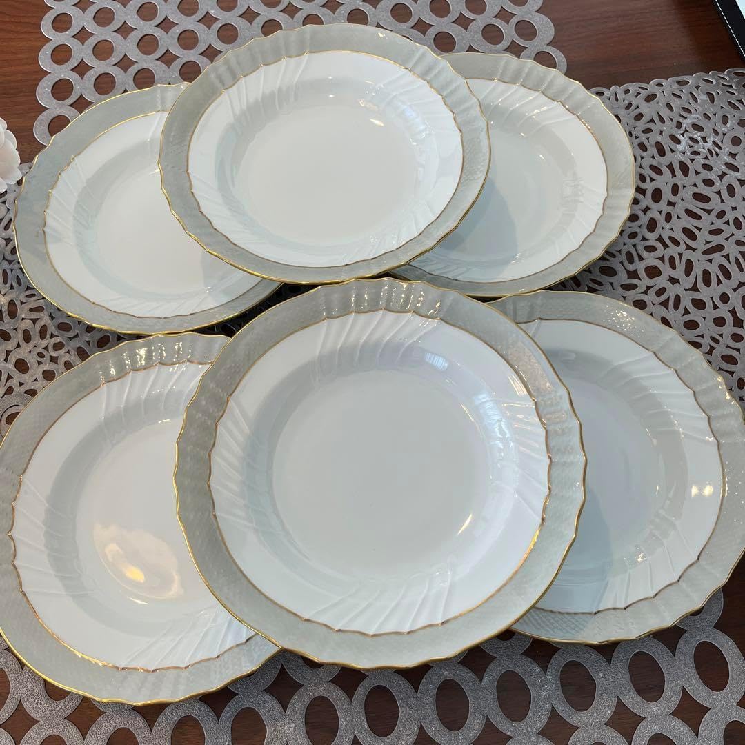 リチャードジノリ ベッキオグレース スープ皿23cm 6枚 リチャード