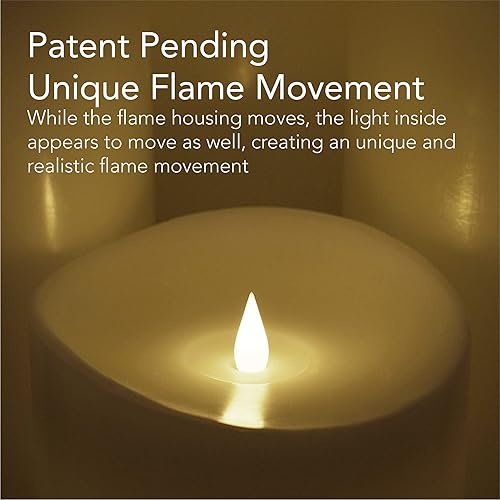 Miniatura 6 de Juego de velas sin llama, 2.25 x 4.2 pulgadas, juego de 2 velas blancas de pilar de llama móvil parpadeante, incluye control remoto, cera real, 2