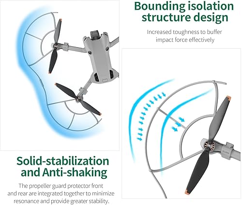 Miniatura 6 de Protector de hélice compatible con DJI Mini 4 Pro Drone de liberación rápida protectores de cuchilla de hélice funda protectora anticolisión para