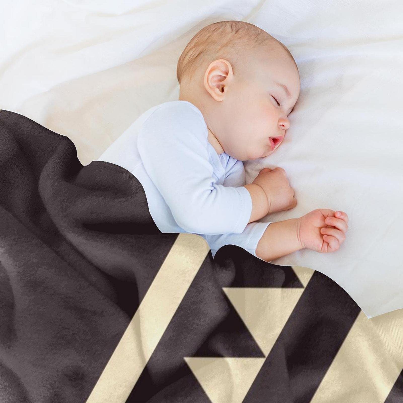 Coperta in pile, super morbida e lussuosa, set di geometrie combinate