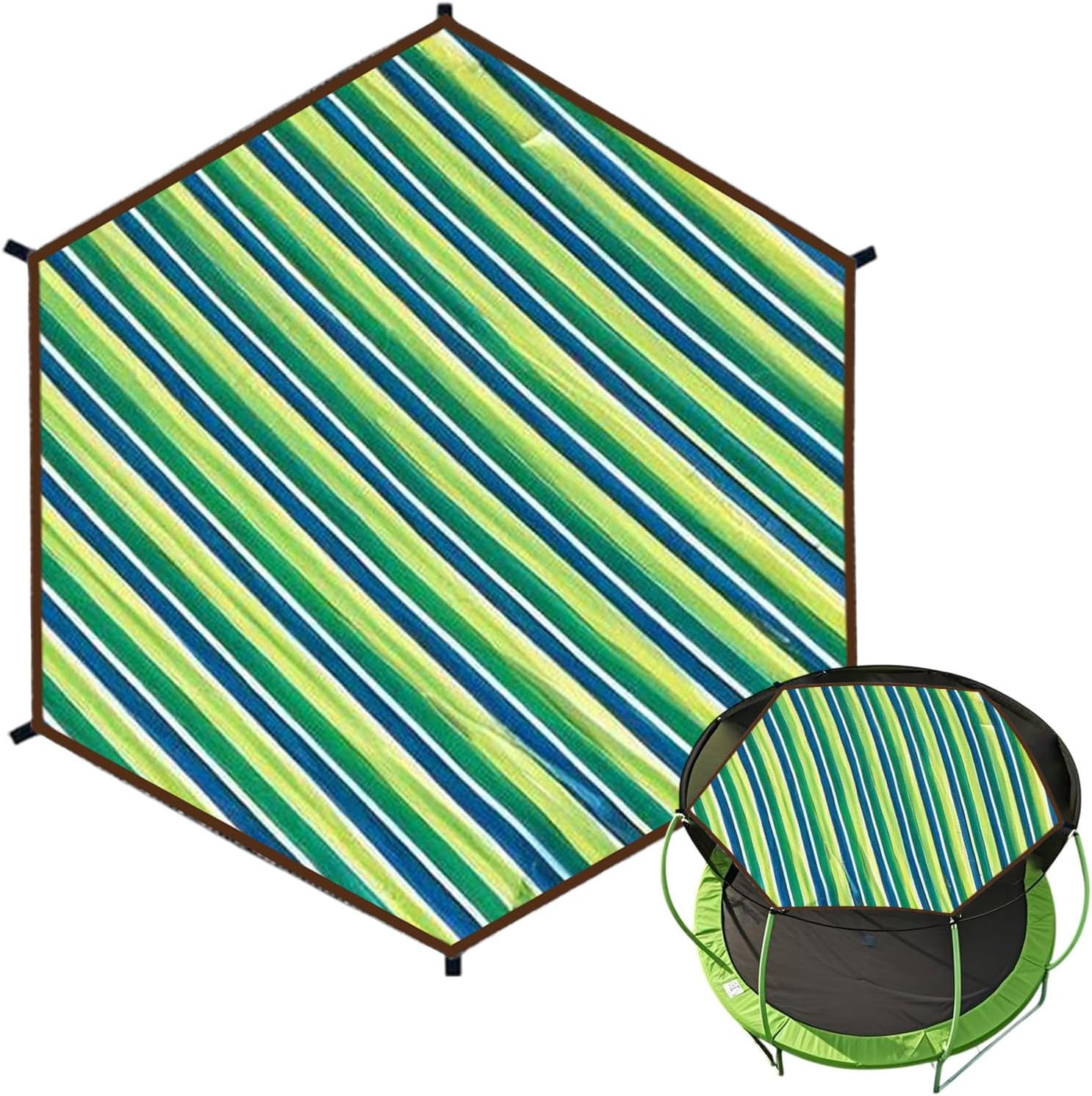 Trampoline Cover | Round Waterproof Trampoline Top Cover | Outdoor Sports Accessories for Backyard Recreation Playground Jumping Garden Kids Play Bouncing Family Fitness
