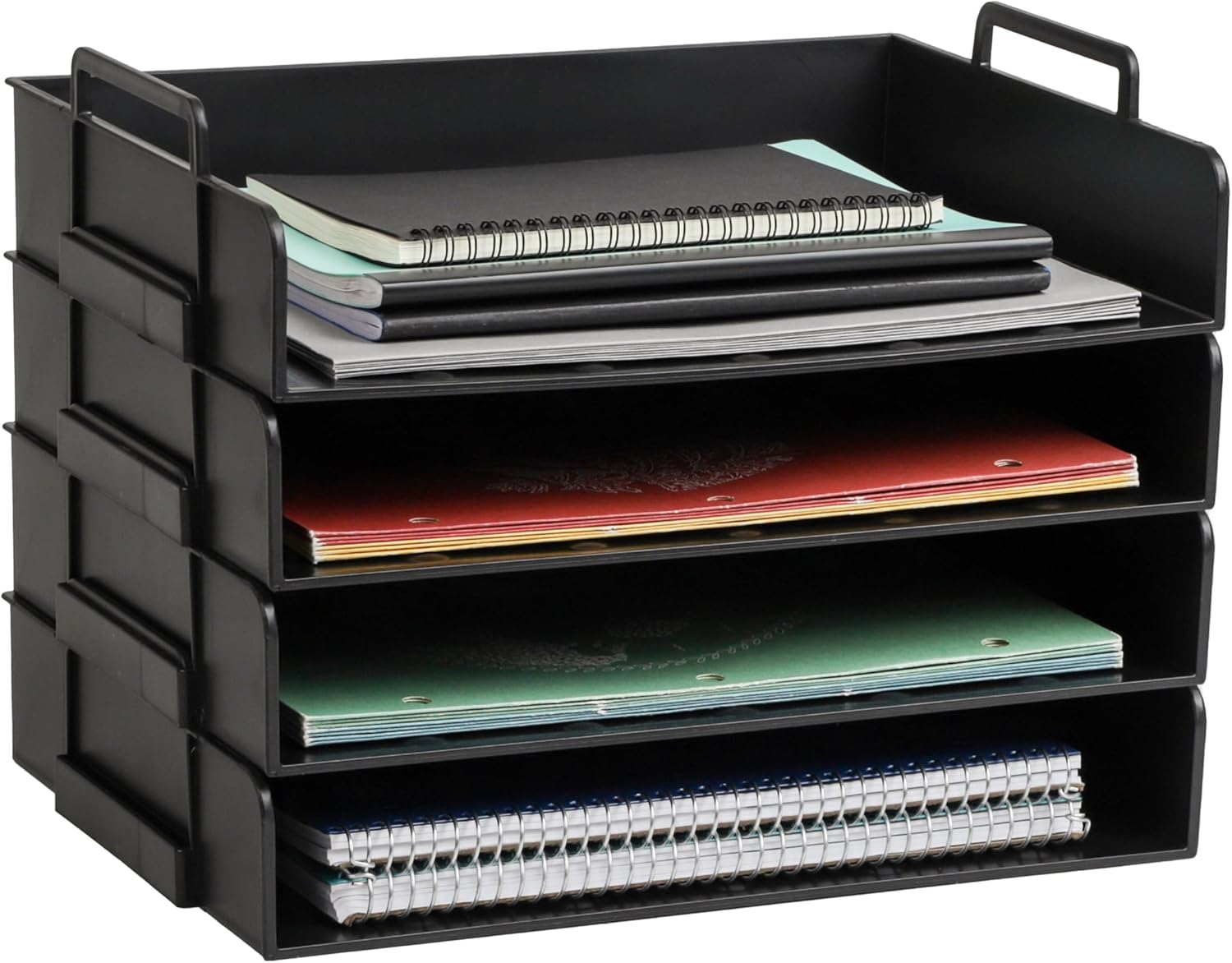 Amazon.com: Mind Reader Stackable Paper Tray, Desktop Organizer, File ...