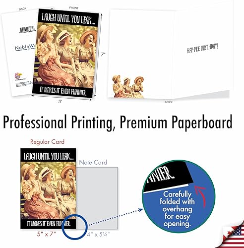 Miniatura 3 de NobleWorks Laugh Until You Leak C10065BDG Tarjeta de felicitación de cumpleaños humorística con sobre de 5 x 7 pulgadas (1 tarjeta)