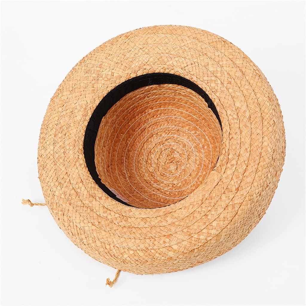 Beach Hats for Women Designer Sun Hat Hand-Knitted Flat Sunscreen Vacation