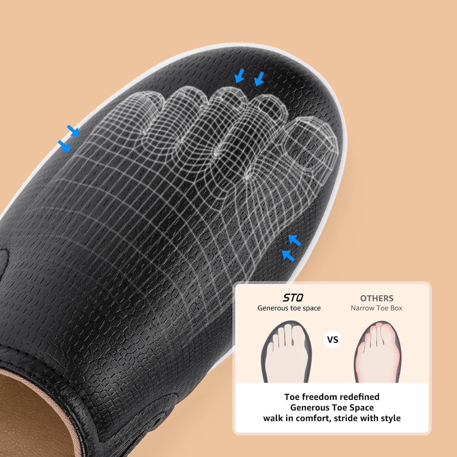 STQ Slip On Shoes for Women Comfort Fall Loafers Soft Business Casual Sneakers - Image 5