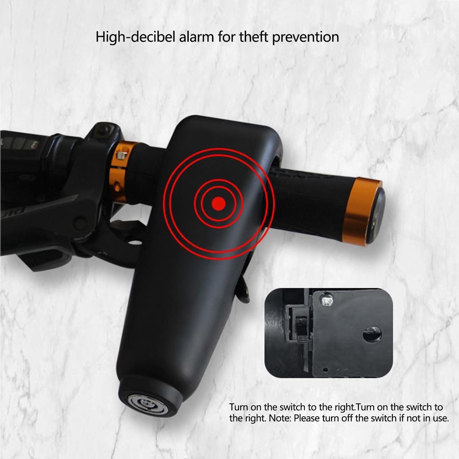 Jazuaiao Motorcycles Anti Theft for Motorbike Mopeds Scooters ATVs Dirt Bike Use on Grips Brake Handlebar Anti Theft Motorcycle Handlebar for Scooters ATVs and Bikes