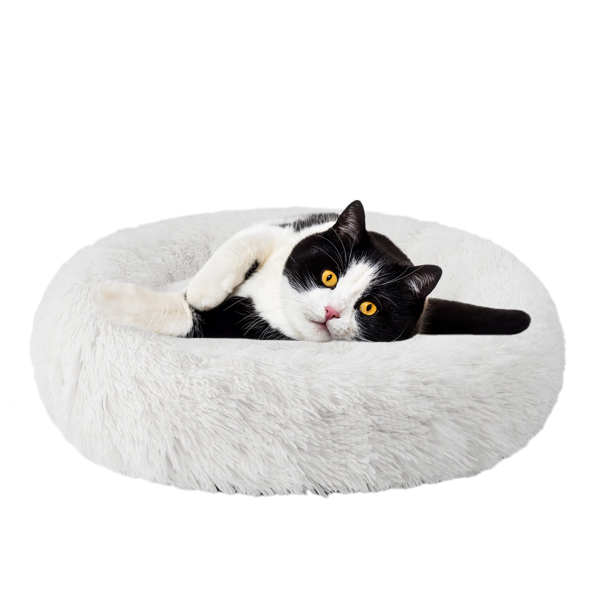 Amazon | Aurako 50cm 犬ベッド 猫ベッド ふわふわ 丸型 クッション