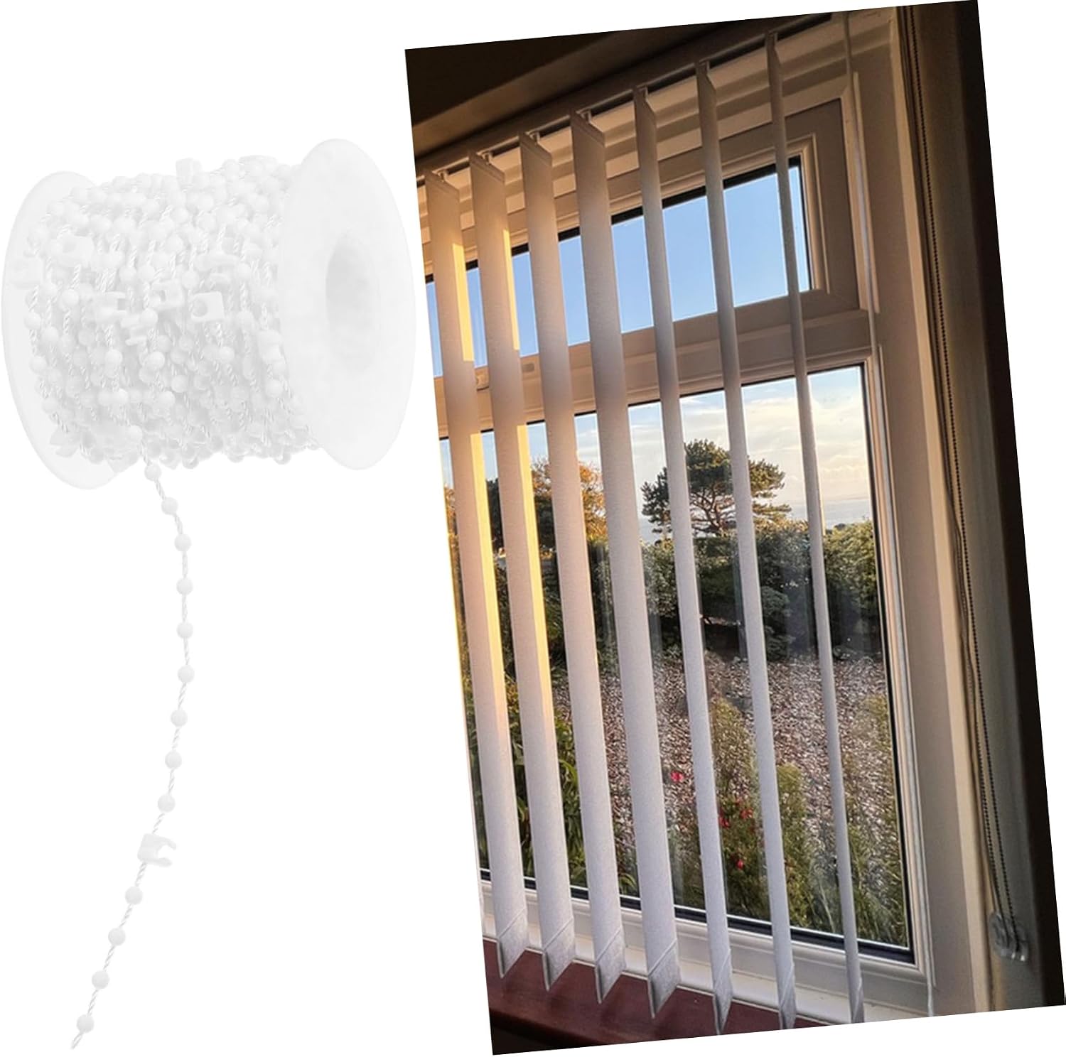 Holibanna 10M Vertical Shade Blind Cord Replacement Beaded Chain for Roller Blind Accessories Effortless Installation for Window Treatments Modern Aesthetic Design