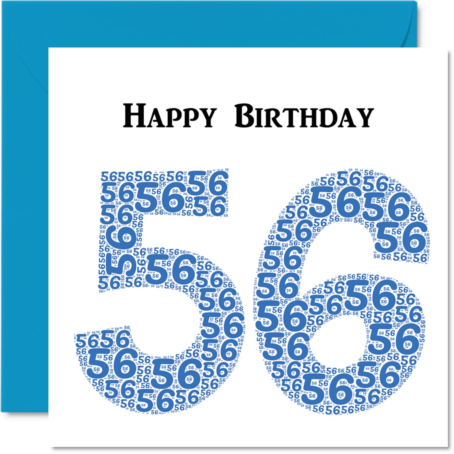 Fun 56th Birthday Cards for Men - Shapecloud - Happy Birthday Card for Dad Mum Grandad Nanny Grandma Uncle Auntie Cousin Friend, 145mm Greeting Cards, Fun Card