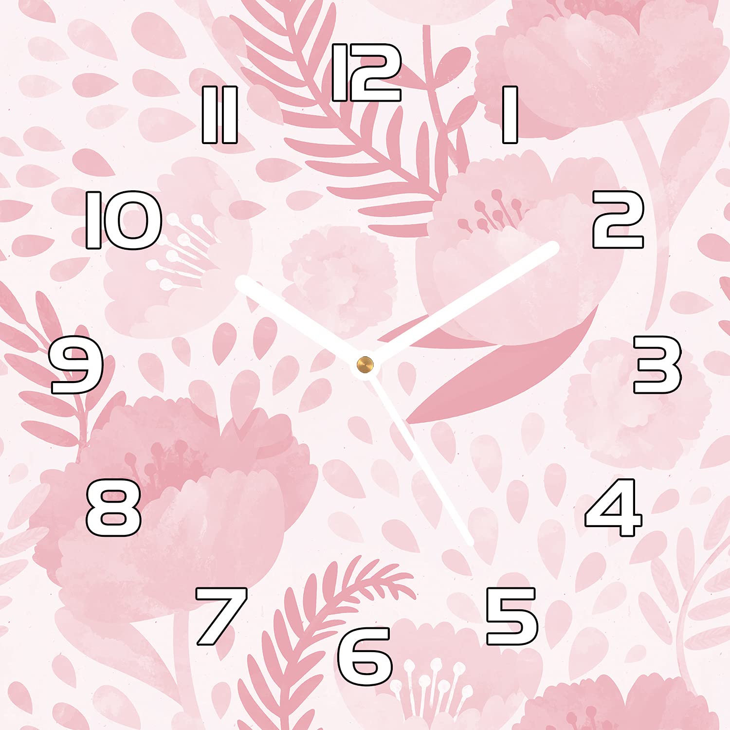 Horloge murale cuisine en verre Coloray : une touche florale pour votre salon