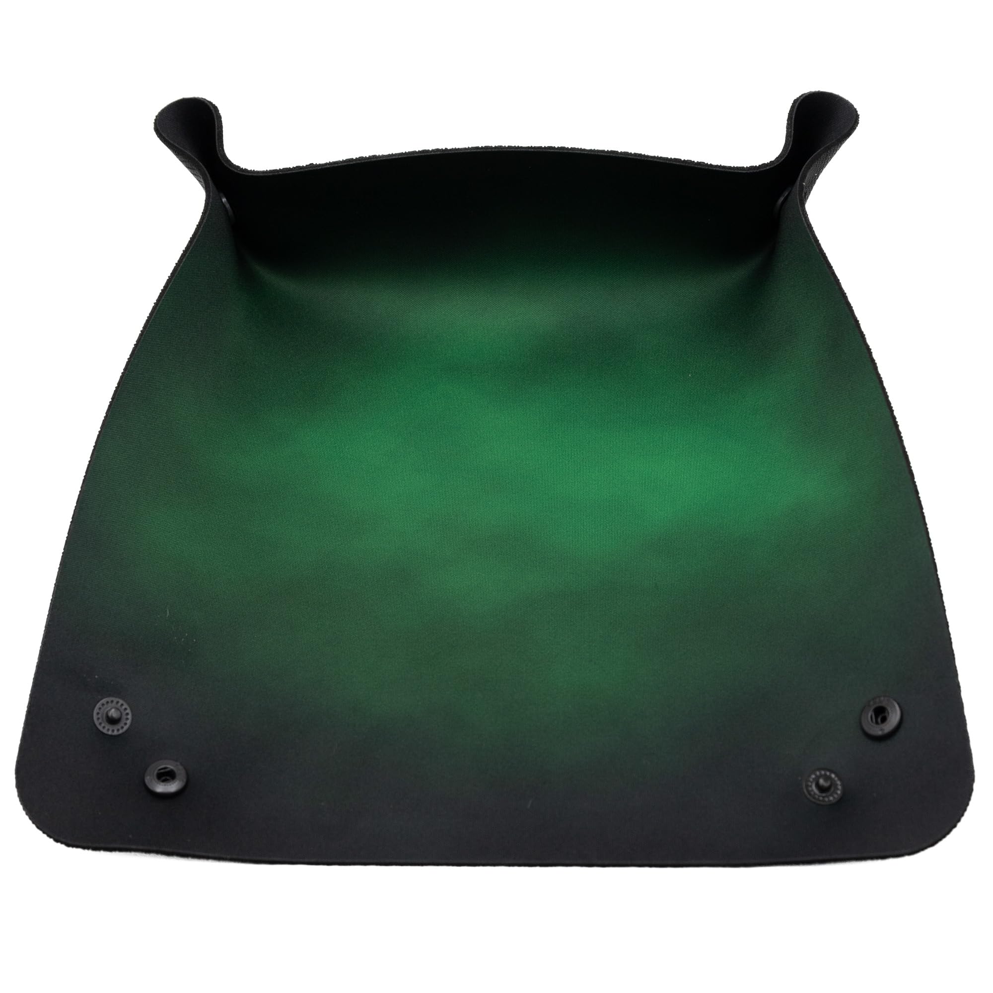 Bandeja De Dados De Neopreno De 22x22 Cm Para Juegos De Mesa, Warhammer, Age Of Sigmar Y RPG, Color Humo Verde, Esquinas Con Broches