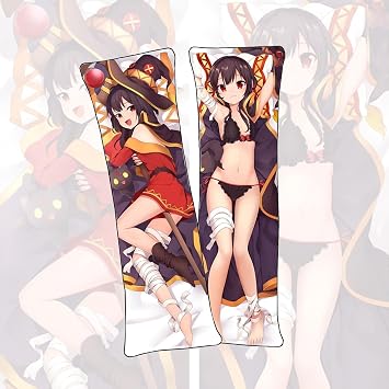 Anime Body Pillowcase Cosplay Kono Subarash  Sekai NI Shukufuku Wo! Megumin Dakimakura Long Hugging Pillow Cover High Definition Double Sided Print Luxury Bedding Decor for Gaming Room Lounge Bedroom