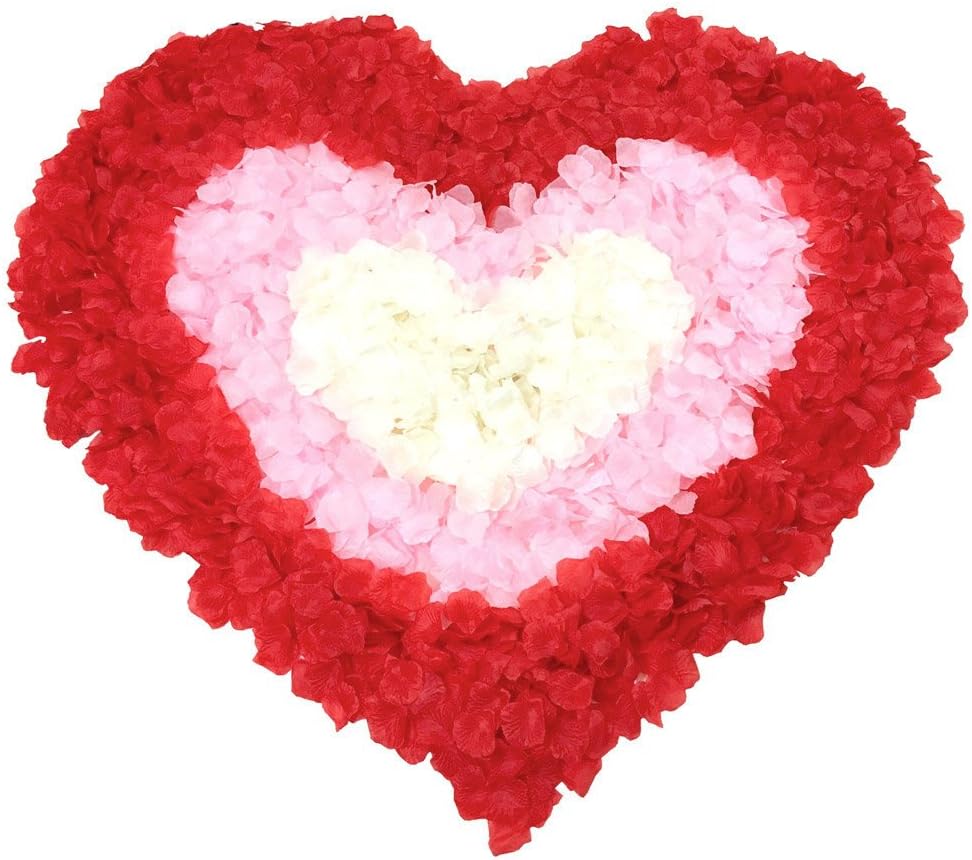 Mixed Red Petals & Pink Petals & White Petals Silk