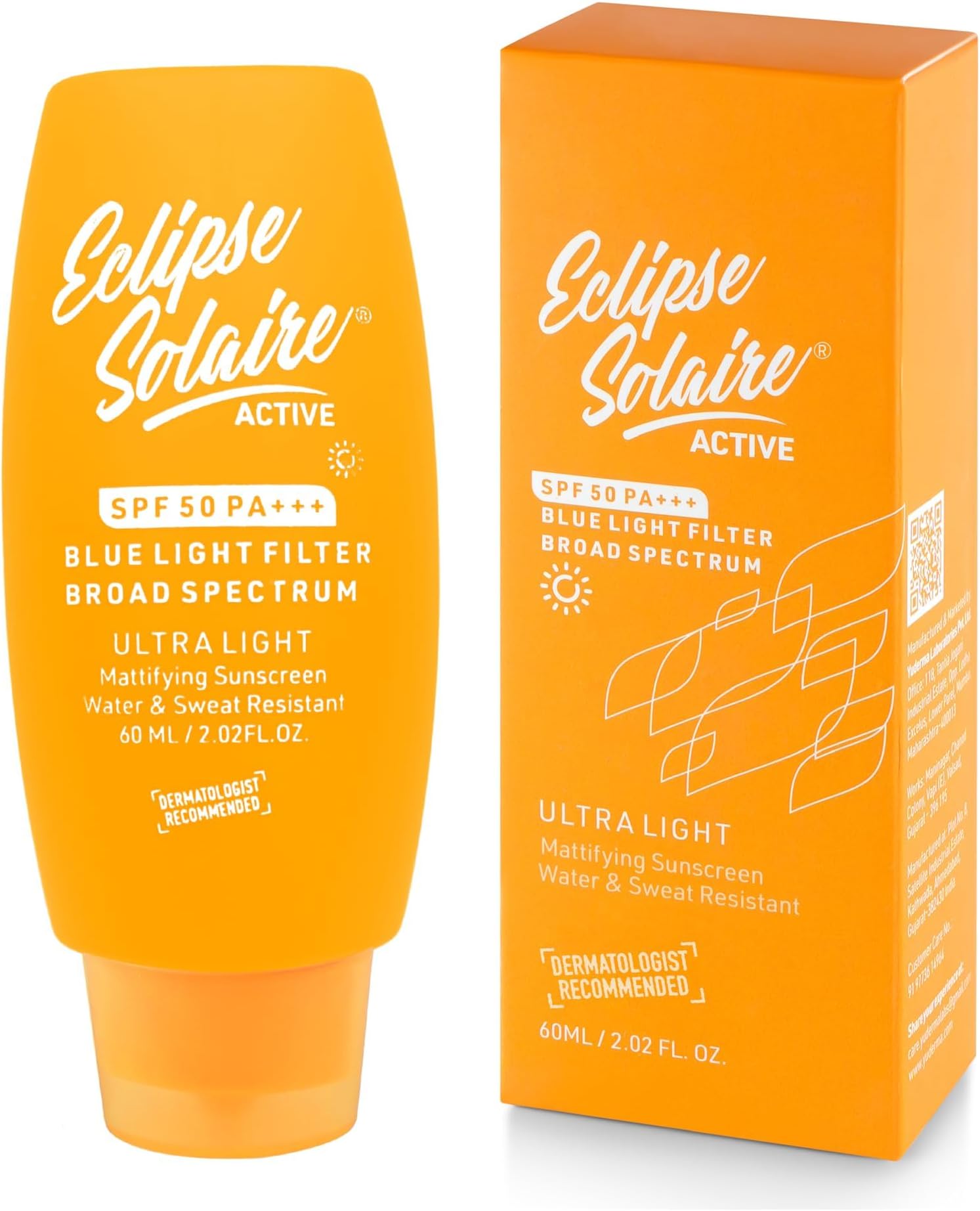 Yuderma Eclipse Solaire Mattifying Sunscreen SPF 50 PA+++, 60ml