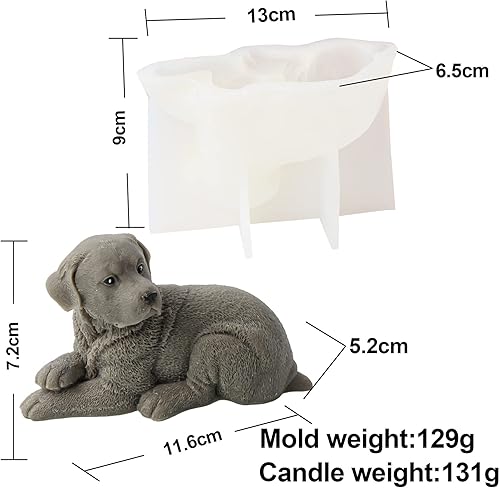 Miniatura 3 de Molde de silicona para velas 3D para perros, molde de jabón de animales para chocolate, dulces, decoración de pasteles, vela de cera de soja, jabón