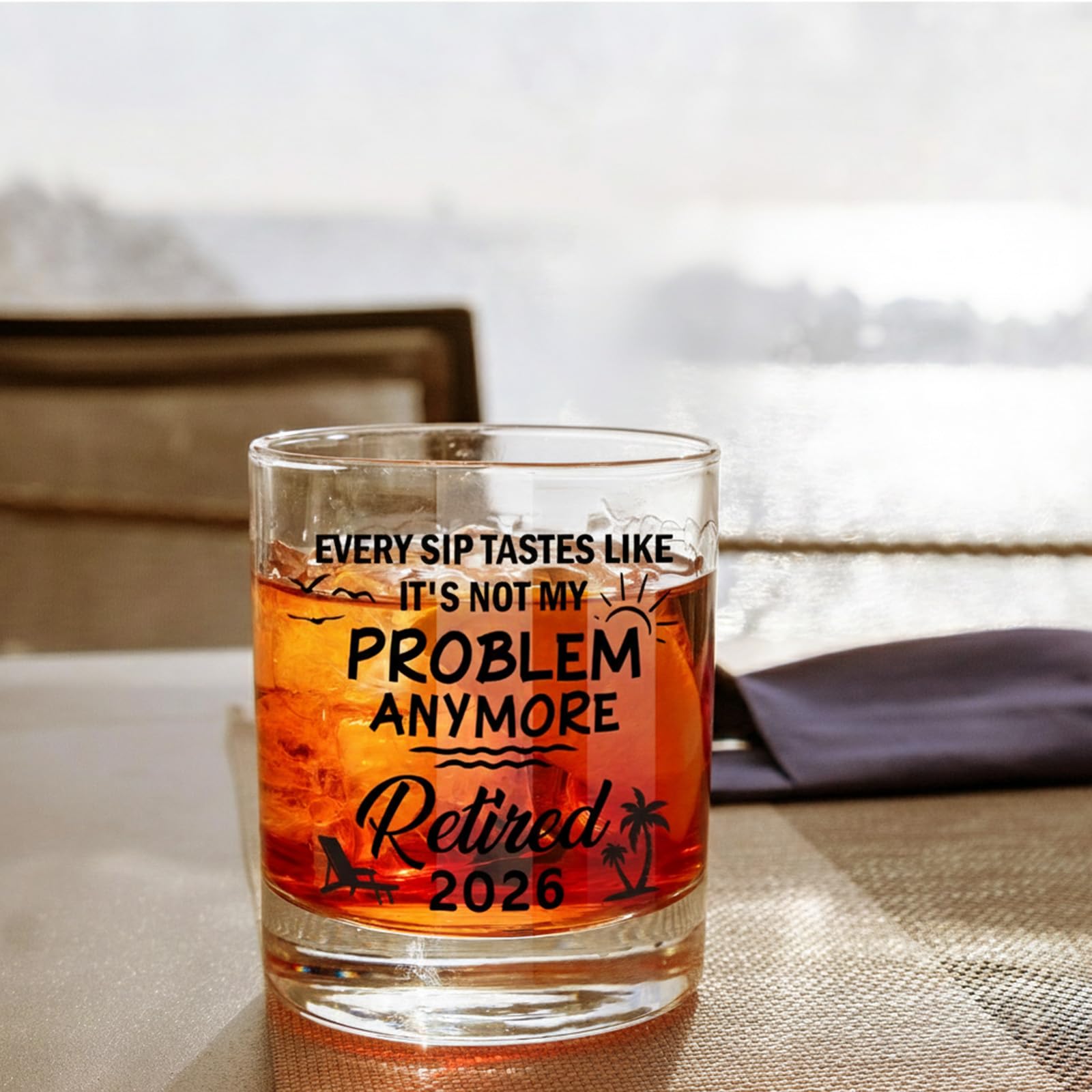 Zunaked Retirement Gifts for Men 2026 - Funny Retirement Gifts for Men Like Husband, Dad, Grandpa - Coworker Leaving Gift, Farewell Gifts for Coworkers, Boss, Friends - 11OZ Whiskey Glass
