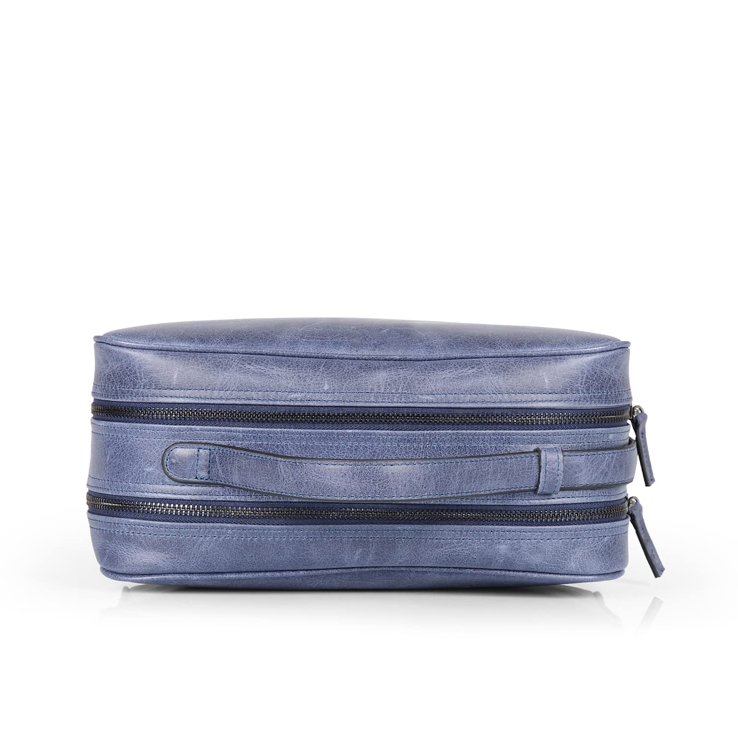 Londo Borsa da viaggio in vera pelle con due scomparti, unisex