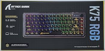Amazon | ATTACK SHARK メカニカルキーボード 透明 PCキー