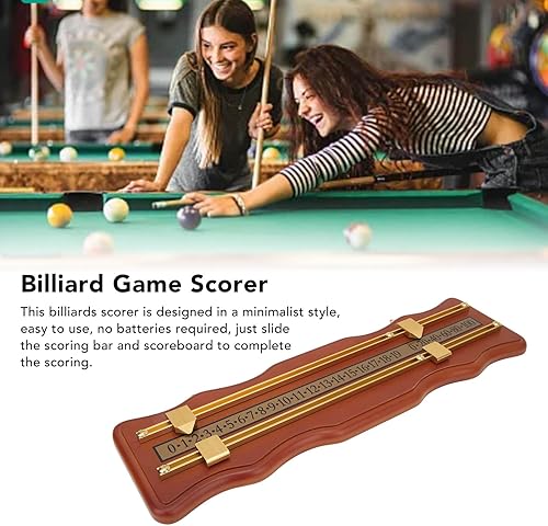 Miniatura 3 de Marcador de billar marrón, tablero de puntuación, juego de billar de madera, tablero de marcador de tejo, marcador de billar, 2 ondas, tablero de