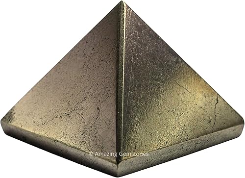 Miniatura 505 de Amazing Gemstone White Agate Snow Quartz Pyramid Crystal Healing Stones - 1" Great Pyramid Figurine of Natural Stone Pyramid for Meditation, Reiki