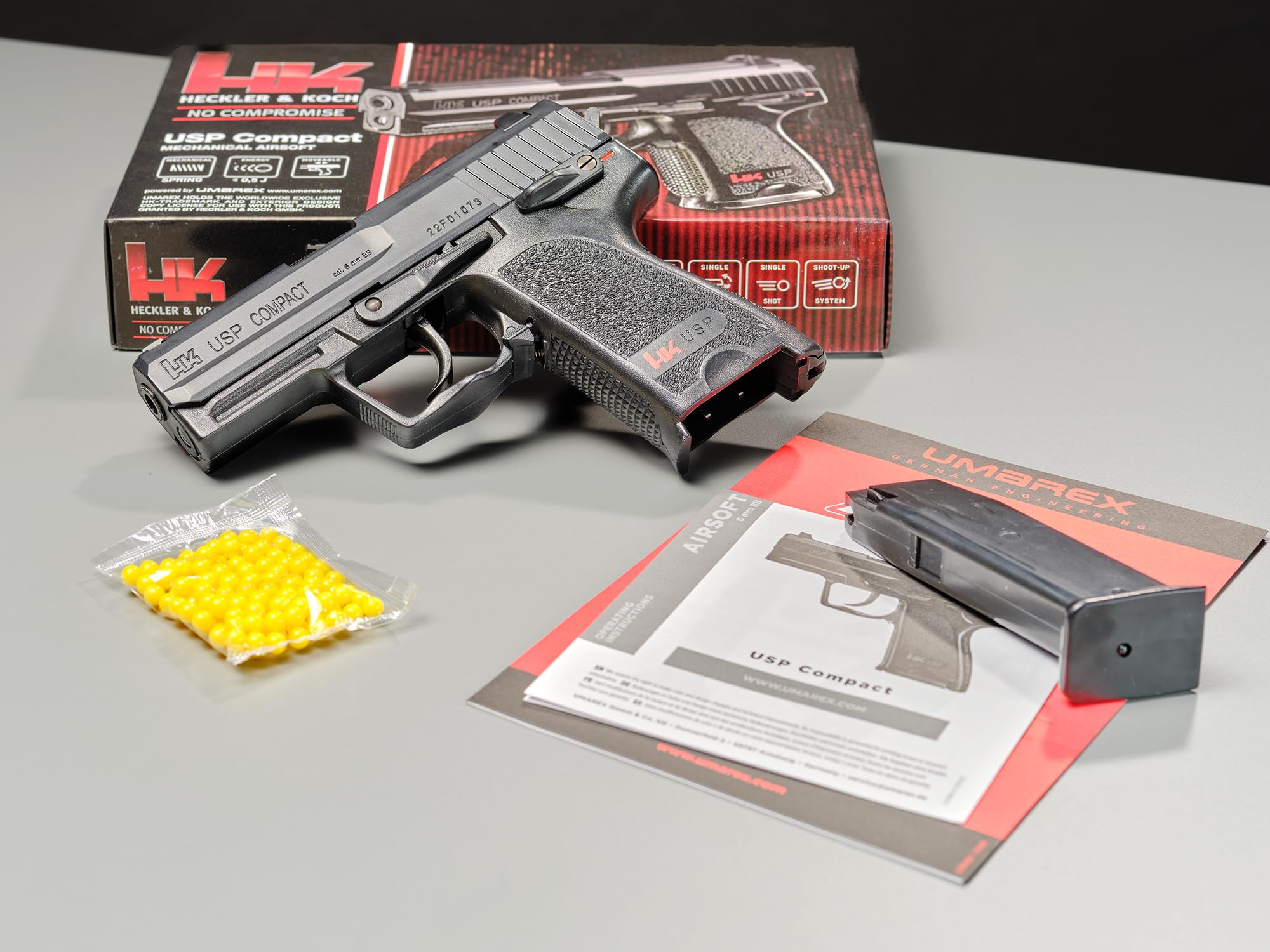 Heckler & KOCH Softair USP Compact - Pistola Airsoft con máximo 0