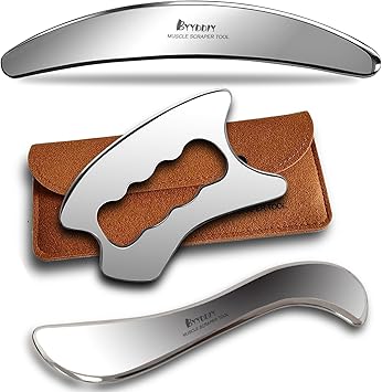 Amazon.com: BYYDDIY 3 in 1 Stainless Steel Muscle Scraper Tools Set ...